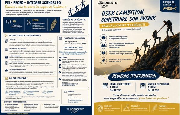 Cordée de la réussite Sciences PO ! Osez l'ambition!